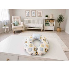 Sall Home 🩵 Mavi Safari Desenli Emzirme Destek Yastığı