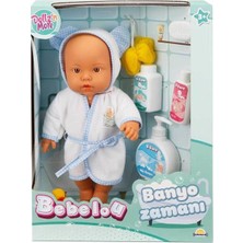 İrem Oyuncak Sunman Bebelou Banyo Zamanı Sesli Bebek Seti 35 cm S01030031