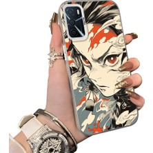 HONTINGA Oppo A55 4g ile Uyumlu Kılıf Silikon Kenar Sert Arka Kamera Koruyucu Basitlik Anti Düşme Kamera Korumalı Anime Desen Couple Telefon Kılıfı Kadın ve Erkek Için Uygundur K1-1528