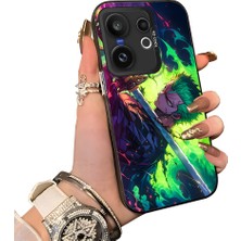 HONTINGA Vivo X200 Fe ile Uyumlu Kılıf Silikon Kenar Sert Arka Kamera Koruyucu Basitlik Anti Düşme Kamera Korumalı Anime Desen Couple Telefon Kılıfı Kadın ve Erkek Için Uygundur K1-1527