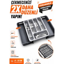 Empressco Çift Taraflı Ayarlanabilir Çekmece Organizeri, Uzayabilen Kaşıklık Düzenleyici