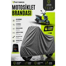 Motobros Motosiklet Brandası Motor Brandası Arora Safari Uyumlu Thermoguard-X Gri Su Geçirmez Uv Korumalı Motor Örtüsü