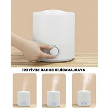 Esranın Dünyası 2.5 Lt Ultrasonik Buhar Nemlendirici, 7 Renkli LED Işığı ile Beyaz