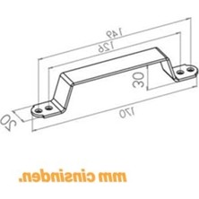 Esranın Dünyası Mat Siyah Metal El Tutamağı - 4 Adet, 17 cm Çekme Kolu