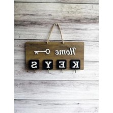 Esranın Dünyası El Yapımı Doğal Ahşap Anahtar Askısı