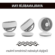 Esranın Dünyası Masaüstü Fan, 3 Kademeli Hız ve 90° Ayarlanabilir Başlık ile Serinletici Çözüm
