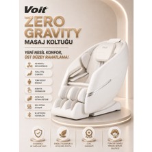 Voit Zero Gravity Masaj Koltuğu 4D Masaj Mekanizması Kumandalı Bluetooth Hoparlör Beyaz