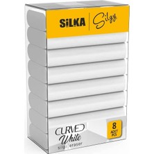 Silka Silgy 8'li Curved Beyaz Silgi Seti