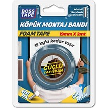 Larskas Çift Tarafli Köpük Aksesuar Montaj Bandi 15 Kg, 19 mm x 2 Metre Boyut