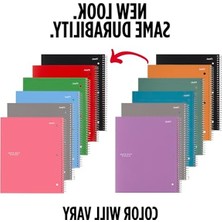 Esranın Dünyası Spiral Defter + Çalışma Uygulaması, 6'lı Paket, 1 Konu, Grafik Çizgili Kağıt, 21.6 x 27.9 Cm, 100 Yaprak, Mürekkep Geçirmez, Suya Dayanıklı Kapak, Karışık Renkler (73549)