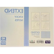 Esranın Dünyası Yapışkanlı Not Kağıdı Extend 96X146MM 2X20 Yaprak Çizgili Mavi