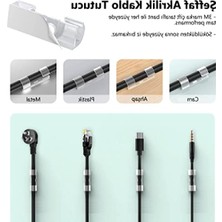 Esranın Dünyası Yapışkanlı Kablo Sabitleyici Klipsler - 20 Adet, Şeffaf
