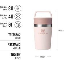Esranın Dünyası Pembe Kuvars Renk Seçeneği ile 0.23 Litre Kapasiteli Seyahat Termosu