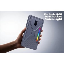 Liyadi LR225 Pro Rgb LED Video Işığı Cep Boy Mini Fotoğraf Işığı 24 Efektli 4000MAH Dahili Bataryalı