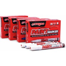 Rayno Paint Marker / Tüm Yüzeyler Için Kalıcı Boya Markörü / Metal Cam Plastik Ahşap Taş / Profesyonel Endüstriyel Kullanım (Siyah)