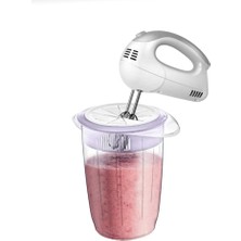 Deconox Kapaklı Mikser Blender Kabı 1 Litre Sıçratmayan Çırpma Mikser Kabı, Kapaklı Çırma Kabı [asorti]