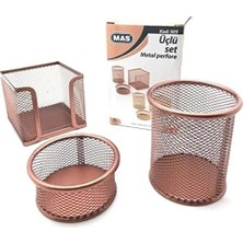 Larskas Perfore Üçlü Set Rose Gold