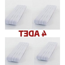 Esranın Dünyası 4 Adet 0.80 cm Beyaz Bel Paça Don Lastiği Geniş Yassı Lastik 40 Metre