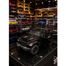 Oyuncak Sahili Jeep Wrangler Rubicon Metal Orjnal Koleksiyon 12.5cm Model Jip Kapıları Açılır Metalic Siyah Çekbırak