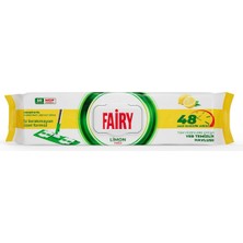 Fairy Çok Amaçlı Mop Uyumlu Yer Temizlik Havlusu 50 Yaprak | Limon Yağlı | Sirke Karbonat | 48