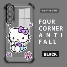 HONTINGA Samsung Galaxy S21 Fe 5g ile Uyumlu Kılıf Şeffaf Kılıfı Kamera Koruyucu Basitlik Anti Düşme Kamera Korumalı Kitty Desen Yumuşak Silikon Couple Telefon Kılıfı Kadın ve Erkek Için Uygundur K3-0369