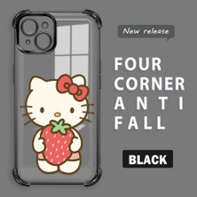 HONTINGA iPhone 15 Plus ile Uyumlu Kılıf Şeffaf Kılıfı Kamera Koruyucu Basitlik Anti Düşme Kamera Korumalı Kitty Desen Yumuşak Silikon Couple Telefon Kılıfı Kadın ve Erkek Için Uygundur K3-0365