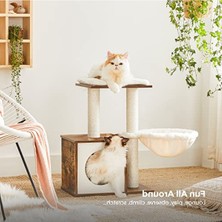 Esranın Dünyası Modern Kedi Ağacı - Tırmalama Direkli Tasarım