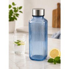 Ciho Socks Ciho Cam Sürahi Şişe 1000 ml 1 Litre Çevirmeli Kapaklı Sürahi Karaf
