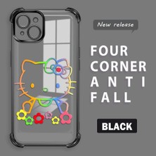 HONTINGA iPhone 15 Plus ile Uyumlu Kılıf Şeffaf Kılıfı Kamera Koruyucu Basitlik Anti Düşme Kamera Korumalı Kitty Desen Yumuşak Silikon Couple Telefon Kılıfı Kadın ve Erkek Için Uygundur K3-0370