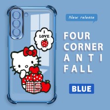 HONTINGA Samsung Galaxy S21 Fe 5g ile Uyumlu Kılıf Şeffaf Kılıfı Kamera Koruyucu Basitlik Anti Düşme Kamera Korumalı Kitty Desen Yumuşak Silikon Couple Telefon Kılıfı Kadın ve Erkek Için Uygundur K3-0368