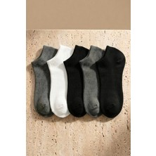 Unisex 5'li Basic Step Çorap Siyah Mix