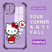 HONTINGA iPhone 15 Plus ile Uyumlu Kılıf Şeffaf Kılıfı Kamera Koruyucu Basitlik Anti Düşme Kamera Korumalı Kitty Desen Yumuşak Silikon Couple Telefon Kılıfı Kadın ve Erkek Için Uygundur K3-0367