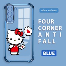 HONTINGA Samsung Galaxy S21 Fe 5g ile Uyumlu Kılıf Şeffaf Kılıfı Kamera Koruyucu Basitlik Anti Düşme Kamera Korumalı Kitty Desen Yumuşak Silikon Couple Telefon Kılıfı Kadın ve Erkek Için Uygundur K3-0367
