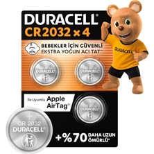 Duracell Cr 2032 Lityum Düğme Pil (4’lü ) 3V, (CR2032)