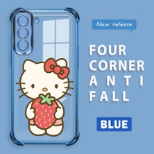 HONTINGA Samsung Galaxy S21 Fe 5g ile Uyumlu Kılıf Şeffaf Kılıfı Kamera Koruyucu Basitlik Anti Düşme Kamera Korumalı Kitty Desen Yumuşak Silikon Couple Telefon Kılıfı Kadın ve Erkek Için Uygundur K3-0365