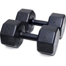 Larskas Dambıl Seti, 8  x 2 Adet, Toplam 16 , Plastik, Siyah, Fitness ve Spor Ağırlığı