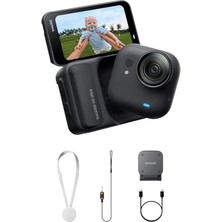 Larskas Go Ultra Siyah - Küçük 4K Hafif Kamera, Kompakt Eller Ser Pov Fotoğraf Makinesi ve Video Kamerası, Vlog, Spor, Bisiklet, Koşu ve Günlük Kullanım Için Manyetik ve Taşınabilir Aksiyon