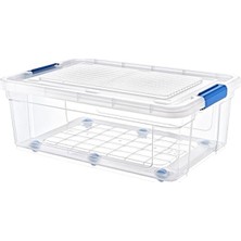 Esranın Dünyası Şeffaf Tekerlekli Saklama Kabı, 60 L, 47,5X69,5X27,5 cm