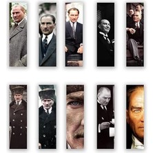 Larskas 10 Adet Mustafa Kemal Atatürk Kitap Ayracı (40X145 Mm)