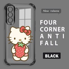 HONTINGA Samsung Galaxy S21 Fe 5g ile Uyumlu Kılıf Şeffaf Kılıfı Kamera Koruyucu Basitlik Anti Düşme Kamera Korumalı Kitty Desen Yumuşak Silikon Couple Telefon Kılıfı Kadın ve Erkek Için Uygundur K3-0365