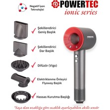 Powertec TR-3333 BLDC Motor 5 Fonksiyon Plazma Saç kurutma & Fön makinesi