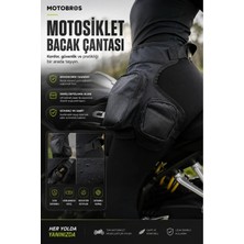 Motobros Motosiklet Bacak Çantası Bel Çantası K-1 Deri Premium Bacak Çantası