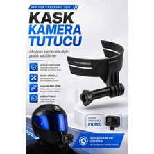 Motobros Motosiklet Kask Kamera Tutucu Çene Yapıştırıcılı Telefon Tutucu Kask Kamera Tutucu Tüm Kasklara Uygun