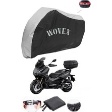Larskas Motosiklet Brandası Topcase Arka Çanta Uyumlu Su Geçirmez Motosiklet Brandası,gri-Siyah Kombinasyonlu Branda,örtü,seçenekli,beden (Xlt)