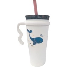Esranın Dünyası Çelik Içli Termos Bardak, 1000 ml Kapasite ve Beyaz Renk