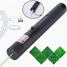 Larskas Hasuba Yeşil Lazer Pointer, Pilli Anahtar Emniyetli, Yüksek Güçlü Lazer Işaretleme, USB Şarjlı