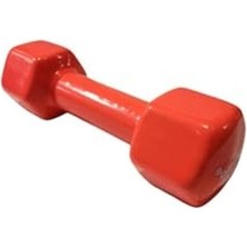 Esranın Dünyası Vinil Kaplama Dambıl, Kırmızı Renkli, 3 kg Kapasite
