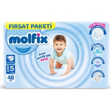 Molfix 3D Bebek Bezi, Junior 5 Beden, Fırsat Paketi 48 Adet