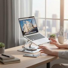 Esranın Dünyası Ayarlanabilir Yükseklik ve 360° Dönen Laptop Standı, Taşınabilir Notebook Tutucu
