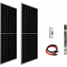 Entech 48 V Volt 0.8 HP 0.6 kW 600 W Dc Kademeli Dalgıç Solar Pompa 910 Watt Güneş Paneli Solar Sulama Paket Sistemi